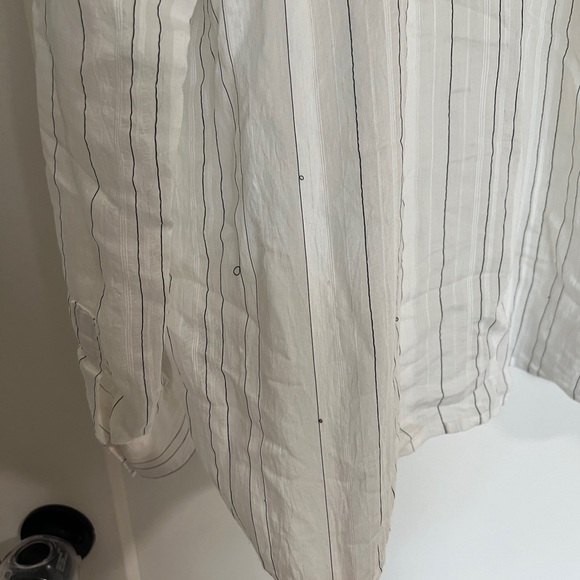 Vince Draped Striped Pullover Blouse - Picture 10 of 12